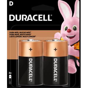 Pilhas Alcalinas Duracell D Grande 2 Unidades