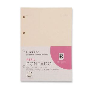 Refil Pontado Caderno Criativo Office A5 40F 80g Cicero