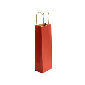 Sacola Para Garrafa Kraft Vermelho 36x8,5x12cm Zagarollo