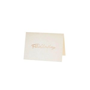 Cartão Mini Fabriano Felicidades Creme 12x8,5cm Teca