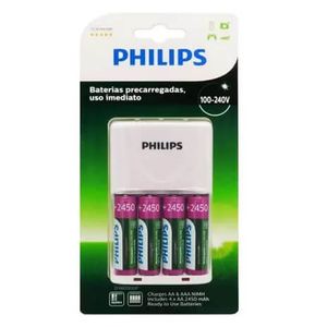 Carregador P/Pilha AA/AAA C/4 Pilhas AA Philips