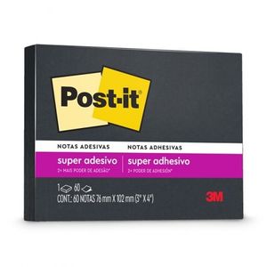 Bloco Adesivo Post-It 76x102mm 60F Preto 3M