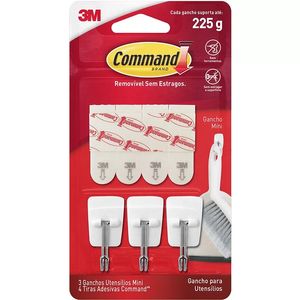 Gancho Adesivo Para Utensílios Até 225g Branco Command 3M
