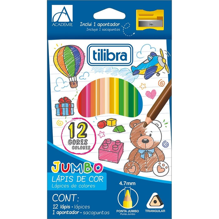 lapis-de-cor-jumbo-12-cores-triangular-academie-tilibra