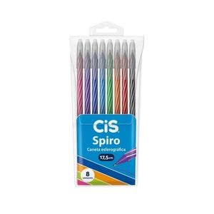 Caneta Esferográfica Spiro 0.7mm C/ 8 Un Cis