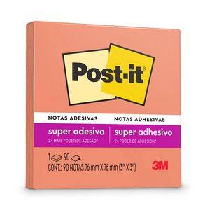 Bloco Post-It 654 76x76mm 90 Folhas Damasco 3M
