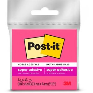 Bloco Post-It 654 76x76mm 45 Folhas Rosa 3M