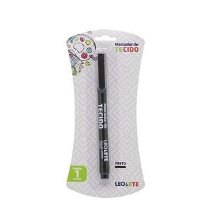 Caneta Para Tecido Preto Leoarte