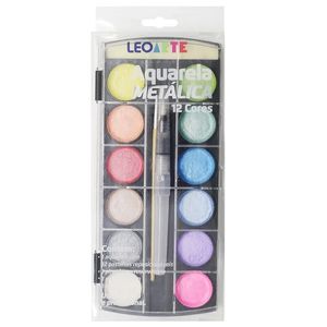 Aquarela Metálica 12 Cores Leoarte