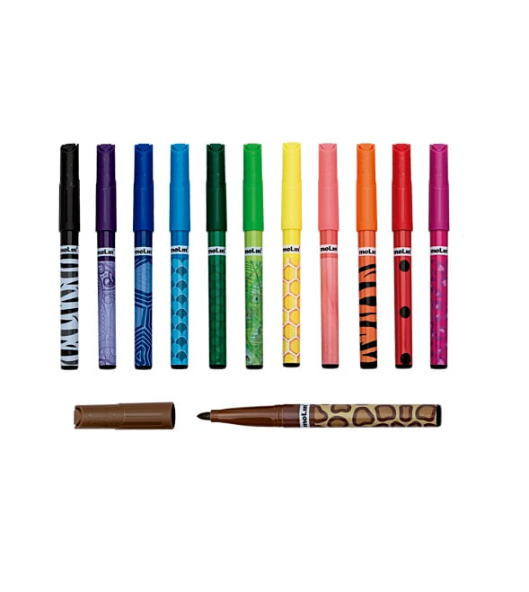 caneta-hidrocor-animal-planet-12-cores-molin-