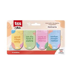Marcador De Página Magnético Motivarte C/4un Tris Holic 612539