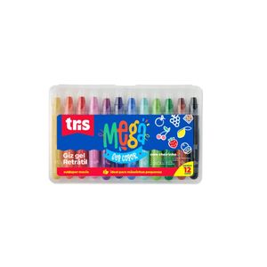 Giz Gel Retrátil Mega Gel Color Metálico 12un Tris 688237