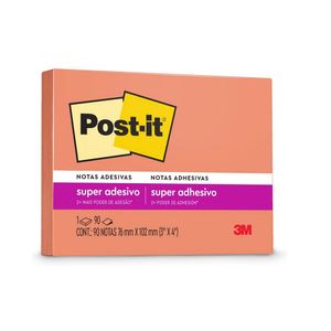 Bloco Adesivo Post-It 76x102mm 90F Damasco 3M