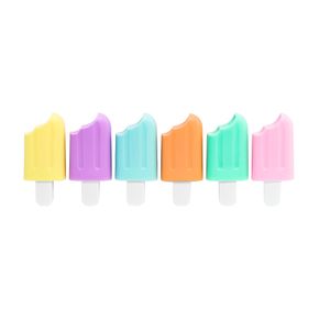 Mini Marca Texto Fofa Picolé 6 Cores Q-1160