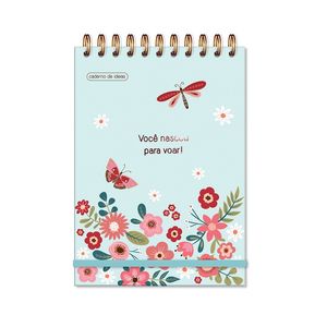 Caderno De Ideias Borboletas Verde 80F 145x205mm Fina Ideia 3351