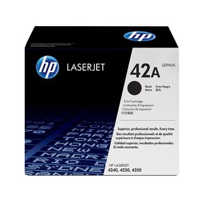 Toner HP 42A Preto Laserjet Original (Q5942A) Para HP Laserjet 4250, 4250tn, 4350n, 4350dtn, 4240n