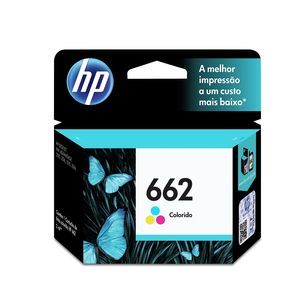 Cartucho HP 662 Colorido Original (CZ104AB) Para HP DeskJet 2516, 3516, 3546, 2546, 1516, 4646, 2646