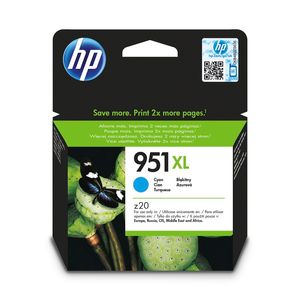 Cartucho HP 951XL Ciano Original (CN046AB) Para HP Officejet Pro 8600, 8600 Plus, 8610, 8620, 276dw, 8100, 251dw