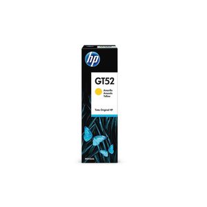 Garrafa HP GT52 Amarela original (M0H56AL) Para HP Deskjet 5822, HP Smart Tank 617, 517, 514