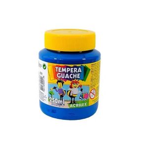 Tinta Tempera Guache Azul Turquesa 250ml - Acrilex