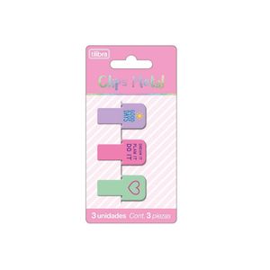 Clips Metal Decorado 3un Tilibra