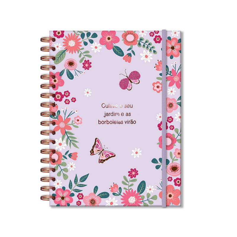 Caderno Colegial Borboletas 80f 175x235mm Fina Ideia