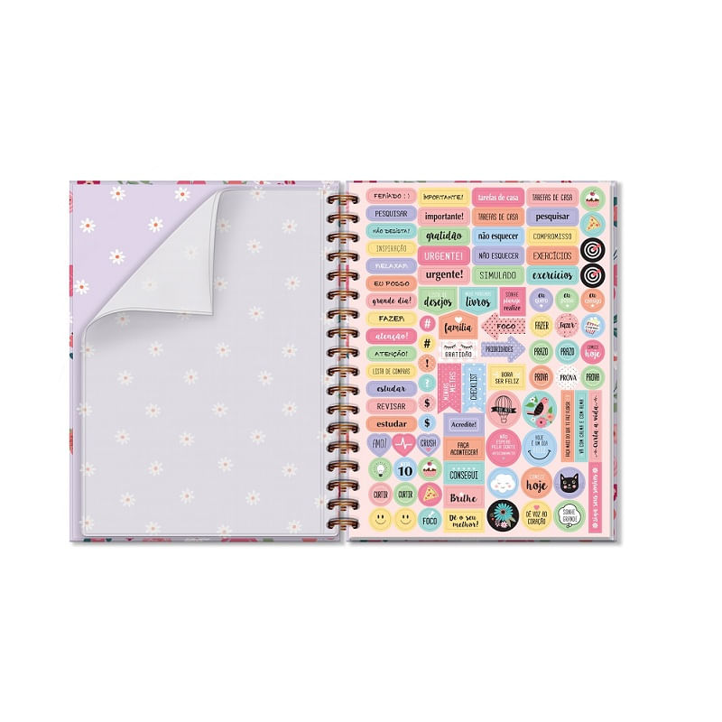 Caderno Colegial Borboletas 80f 175x235mm Fina Ideia