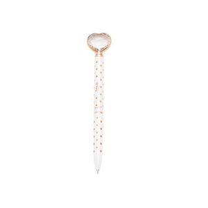 Caneta Coração De Diamante Branco Poá Molin 01un