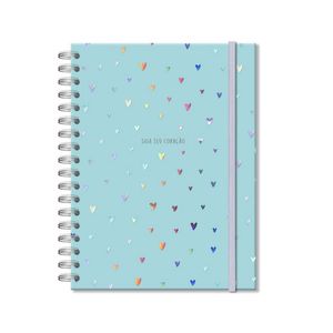 Caderno Colegial Corações 96f 175x235mm Fina Ideia