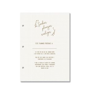 Refil Planner Permanente Caderno Argolado Fina Ideia 4695