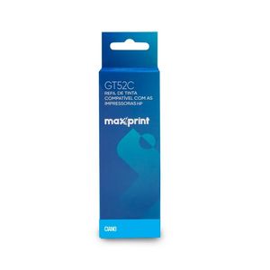 Refil De Tinta Compatível Com HP GT52C Ciano Maxprint