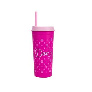 Copo Com Canudo 650ml Slim Diva Clássica Uatt?