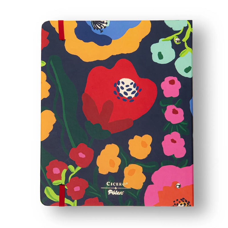 caderno-criativo-argolado-organizador-polen-pautado-17x24cm-flores-marinho-cicero
