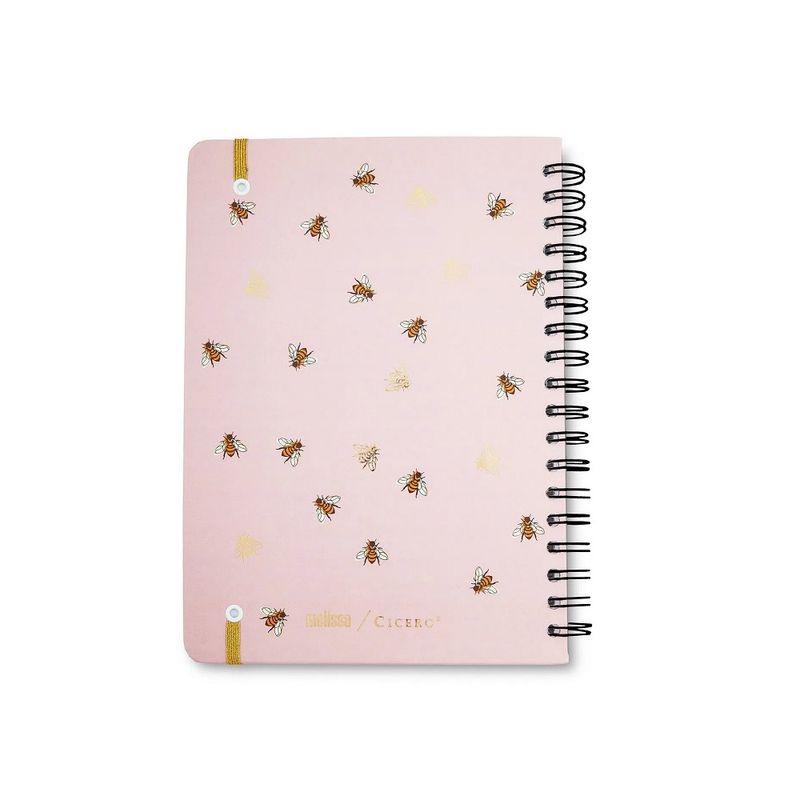 Caderno-Espiral-Pautado-17x24cm-Melissa-Colmeia-Cicero
