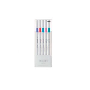 Caneta Hidrográfica Emott Fine 0.4mm Com 5 Cores Uni-Ball