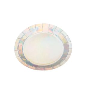 Prato De Papel C/10un 18cm Furta-Cor Silver Festas MP039