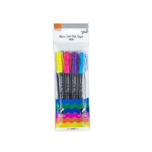 Marca Texto Fluorescente Ponta Dupla C/ 4un BRW