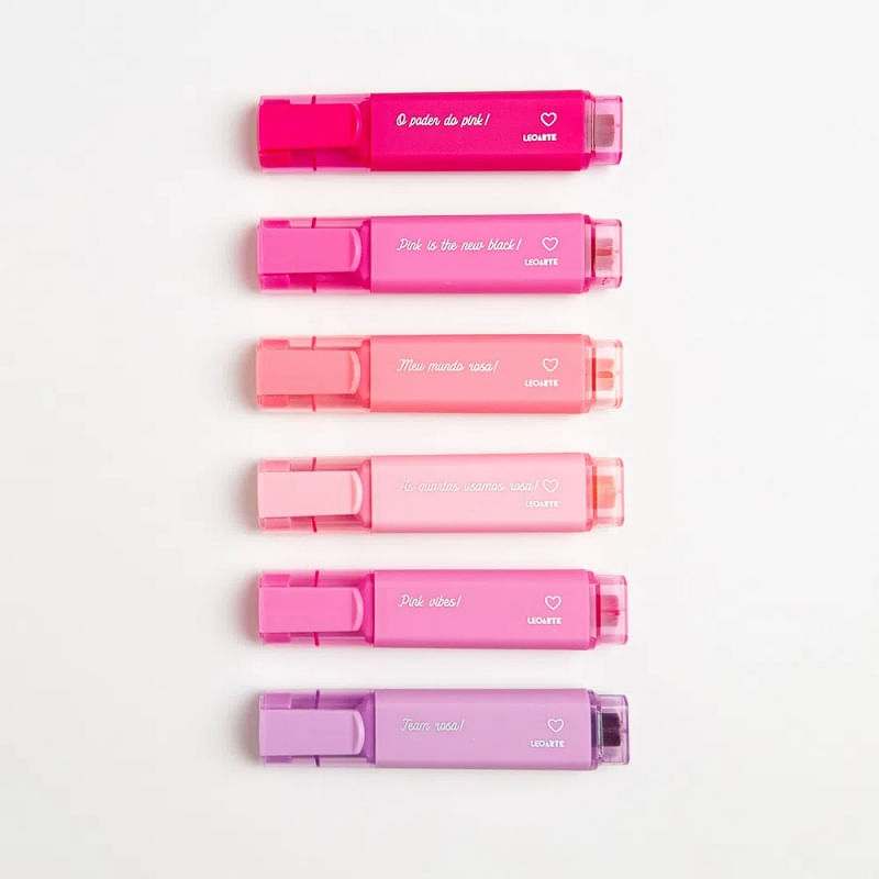 Marca-Texto-Pink-Vibes-C--6-Cores-Leoarte