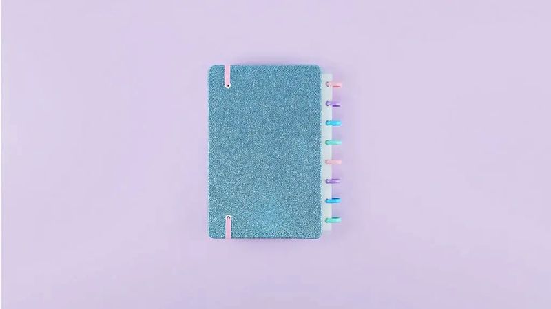 CADERNO-LETS-GLITTER-OCEAN-BLUE-A5-CIA52131