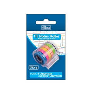 Nota Adesiva Em Rolo - Tili Notes Roller Dispenser + 5 Rolos 50mmx5m Tilibra