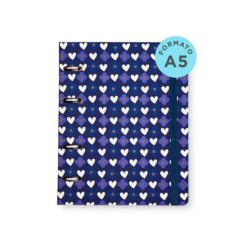 Caderno-Criativo-Argolado-Office-Duo-A5-Ladrilhos-Pautado---Pontado-Amor-Florido-Cicero