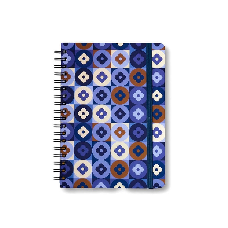 Caderno-Espiral-Ladrilhos-Pautado-17x24cm-Floral-Cicero-