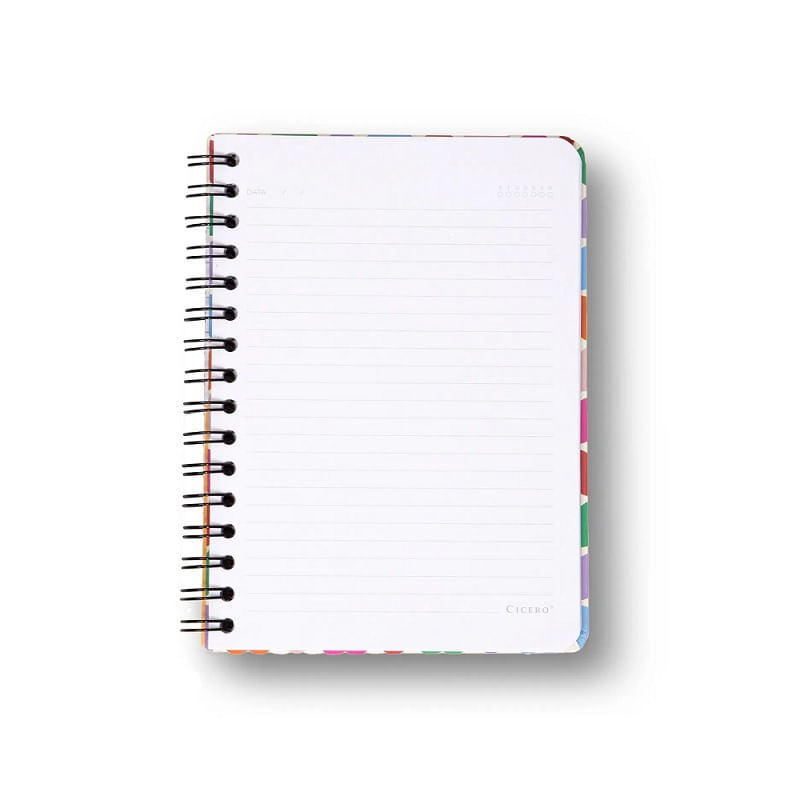 Caderno-Espiral-Ladrilhos-Pautado-17x24cm-Floral-Cicero-