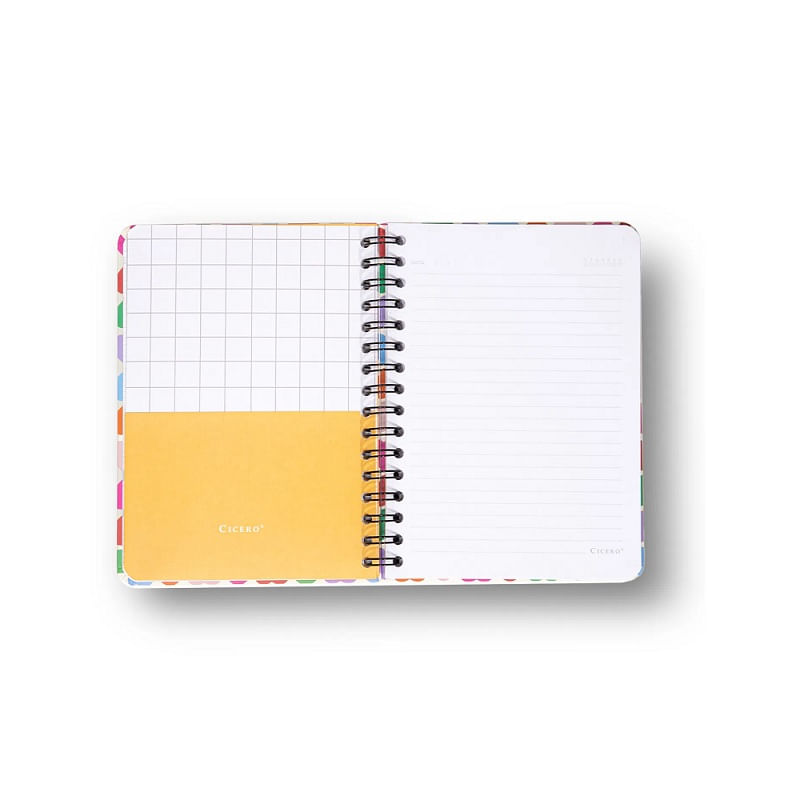 Caderno-Espiral-Ladrilhos-Pautado-17x24cm-Floral-Cicero-