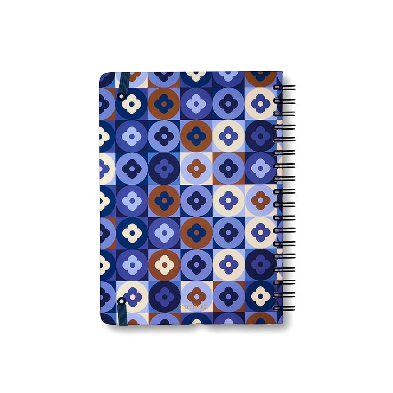 Caderno-Espiral-Ladrilhos-Pautado-17x24cm-Floral-Cicero-