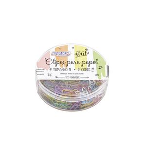 Clipes Para Papel N°5 Colorido C/ 200un BRW CL0502