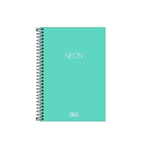 Caderno Espiral CP Sem Pauta 1/4 Neon Turquesa 80F Tilibra