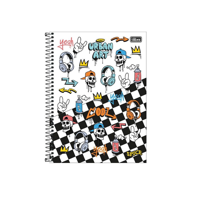 Caderno-Espiral-CD-Universitario-1-Materia-Spice-Masculino-80F-Tilibra