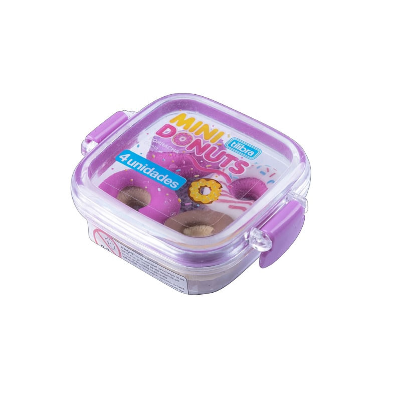 Borracha-Lancheira-Donuts---Pote-Com-4-Unidades-Tilibra