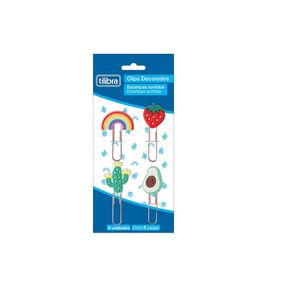 Clips Decorados 50mm 4un Tilibra